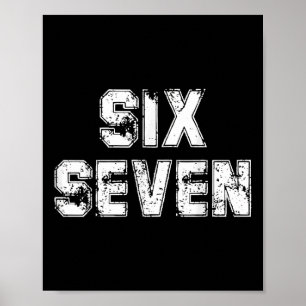 Affiche Six Sept Cool Nombre Gen Alpha Argot 6 7 Tendance