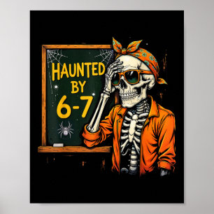 Affiche Six Sept embauchant 6 7 Meme 67 Main de squelette
