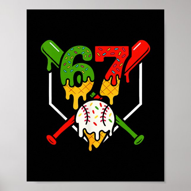 Affiche Six Seven 67 Bysebyll Crème Glacée Drip Cool Gen A (Devant)