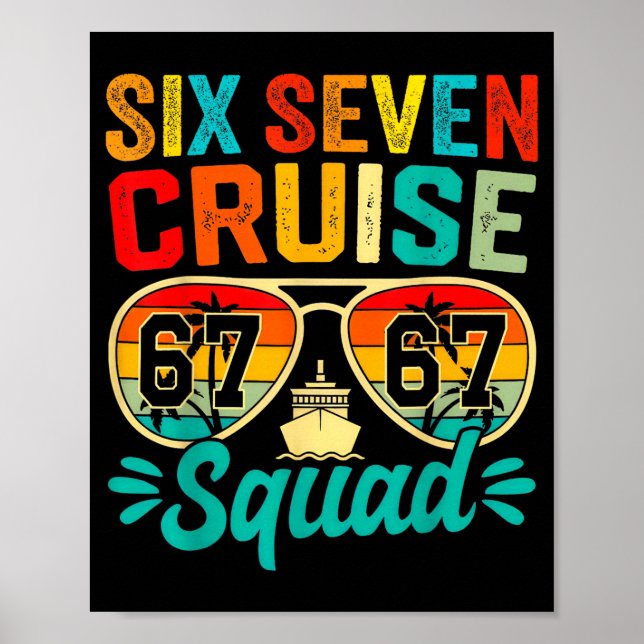 Affiche Six Seven 67 Cruise Squad 2025 Funny Kids Cruise M (Devant)