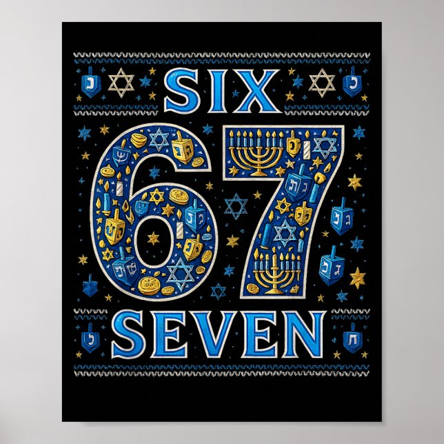 Affiche Six Seven 67 Hanukkah Festival Of Lights Quote  (Devant)