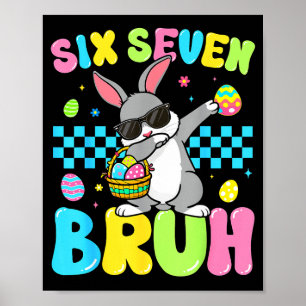 Affiche Six Seven 67 Lapin de Pâques pour Enfants Filles G