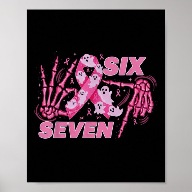 Affiche Six Seven 67 Mème Drôle Squelette Cancer Sein Sens (Devant)