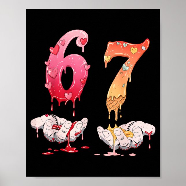 Affiche Six Seven 6 7 67 Funny Matching Valentines Day Cou (Devant)