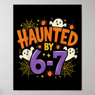 Affiche Six Seven 6 7 Fantôme Mème 67 Squelette Main Hallo