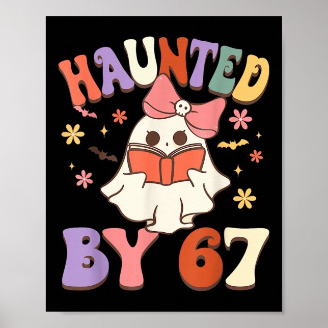 Affiche Six Seven 6 7 Fantôme Mème 67 Squelette Main Hallo (Devant)