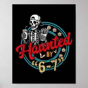 Affiche Six Seven 6 7 Halloween squelette main