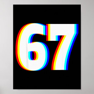 Affiche Six Seven 6 7 Illusion Optique Edm