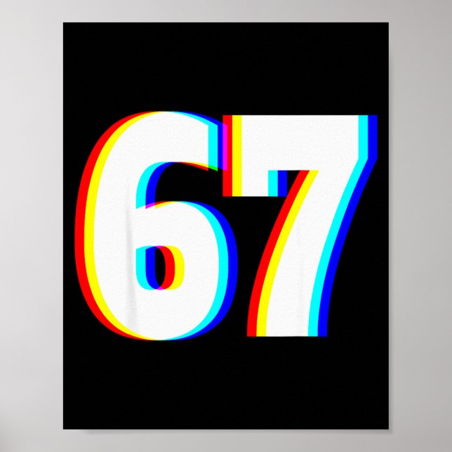 Affiche Six Seven 6 7 Illusion Optique Edm  (Devant)