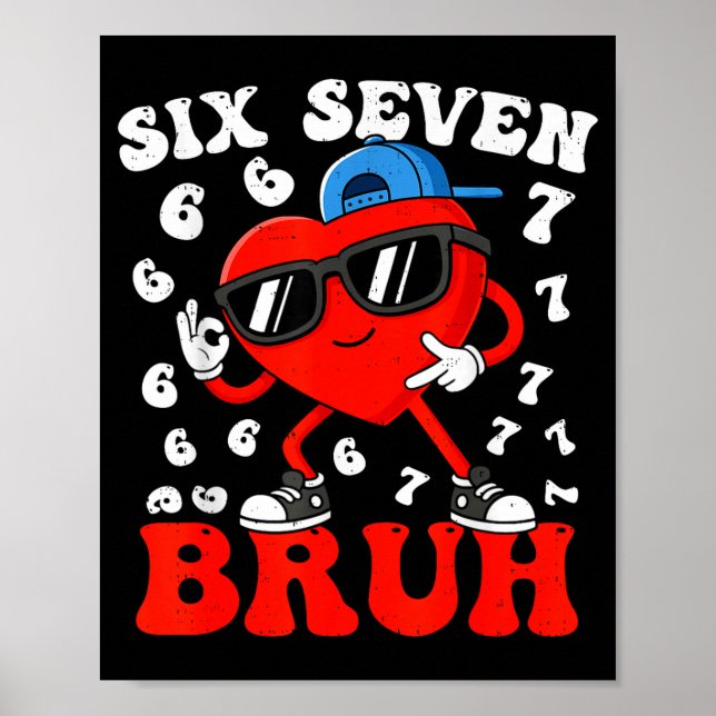 Affiche Six Seven 6 7 Mème 67 Tendance Garçons Saint-Valen (Devant)