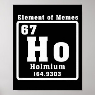 Affiche Six Seven 6 7 Mème de nombre drôle