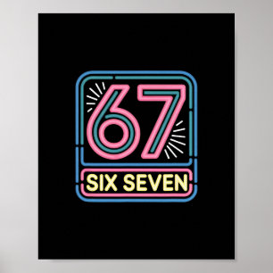 Affiche Six Seven 6 7 Mème Drôle