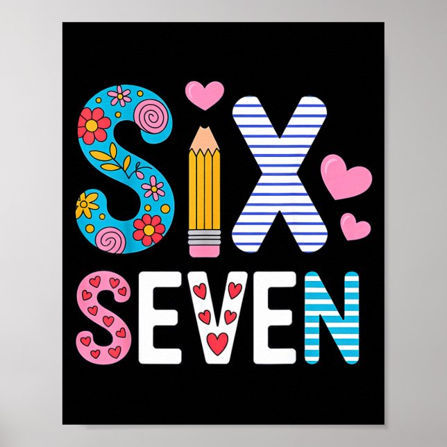 Affiche Six Seven 6 7 Meme Teacher  (Devant)