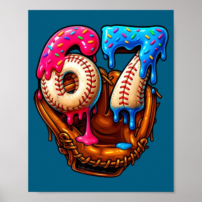 Affiche Six Seven Baseball Candy Drip 6-7 Meme  (Devant)