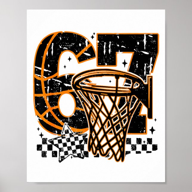 Affiche Six Seven Basketball, Funny 67 Basketball, Retro G (Devant)