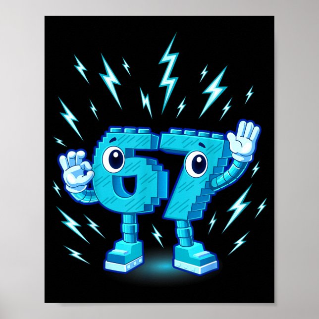 Affiche Six seven brainrot 6-7 design  (Devant)