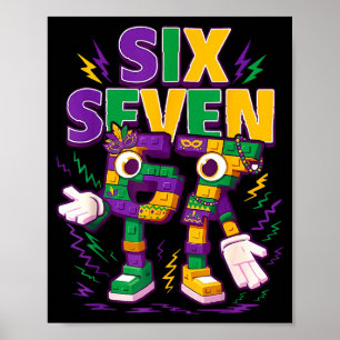 Affiche Six Seven Brainrot Italien Drôle 67 Enfants Mardi