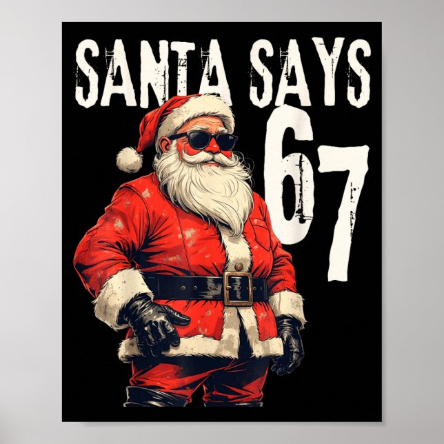 Affiche Six Seven Christmas Meme 67 Funny  (Devant)