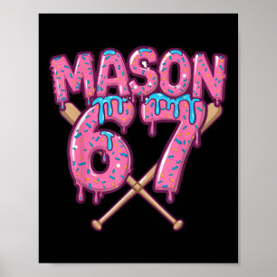 Affiche Six Seven Crème Glacée Dégoulinante Sport 67 Fun M