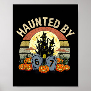 Affiche Six Seven Gen Alpha Z Halloween 6767 Drôle Hanté