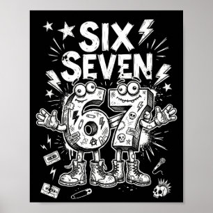 Affiche Six Seven Génération Alpha Memes de Pourriture Cér
