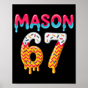 Affiche Six Seven Ice Cream Drip 67 Mason Mème 