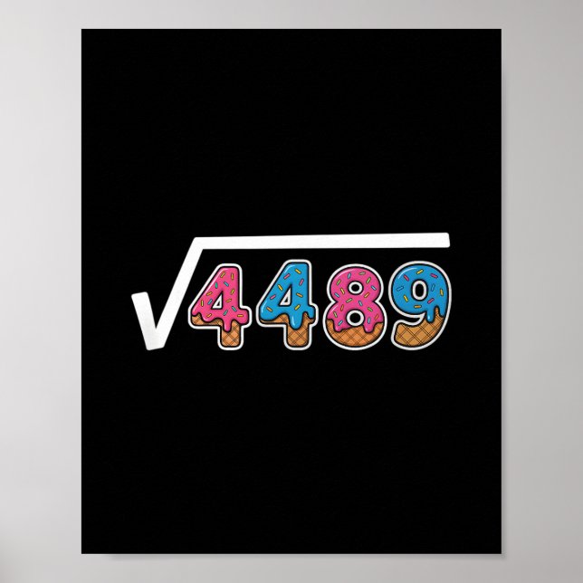 Affiche Six Seven Ice Cream Drip Cool Meme 67 Funny Square (Devant)