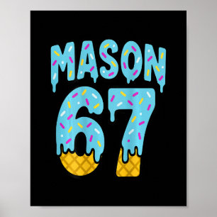 Affiche Six Seven Ice Cream Drip Mason 67 Mème Halloween (