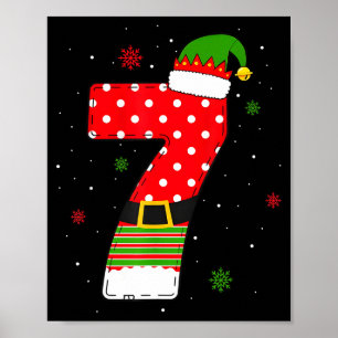 Affiche Six Seven Matching 67 Chapeau d'Elfe de Noël Mème
