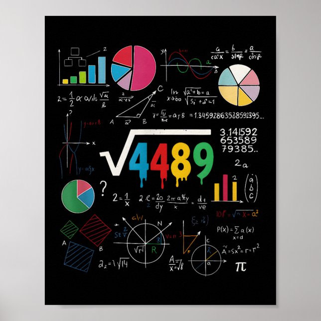 Affiche Six Seven Math Teacher 67 Meme Square Root 4489 Sl (Devant)