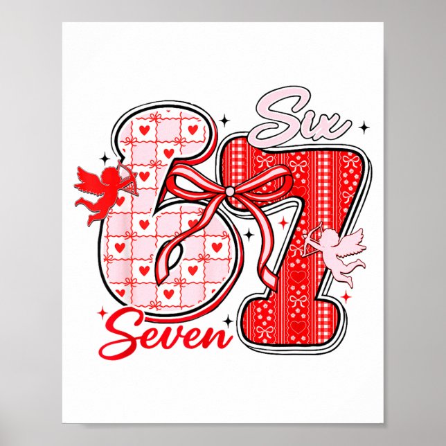 Affiche Six Seven Meme 67 Coquette Bow Valentines Women Gi (Devant)