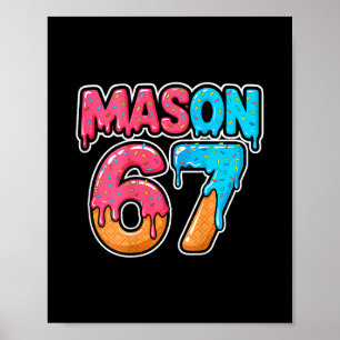 Affiche Six Seven Meme Mason 67 Crème Glacée Dégoulinante 