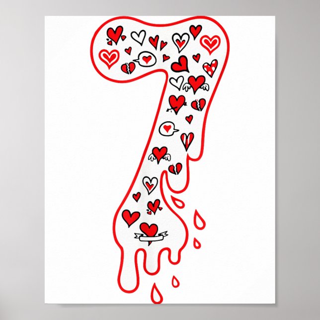 Affiche Six Seven Mème Numéro 7 Couples Correspondants Sai (Devant)