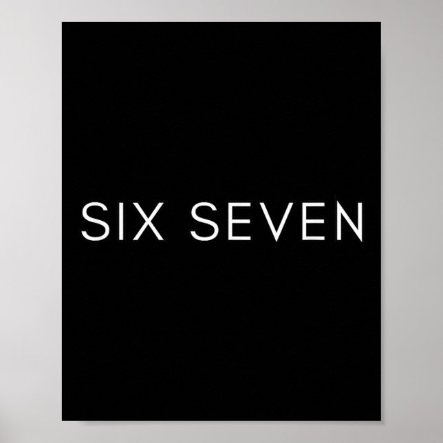 Affiche Six-seven Minimal Clean 67 Design Genz Team Squad  (Devant)