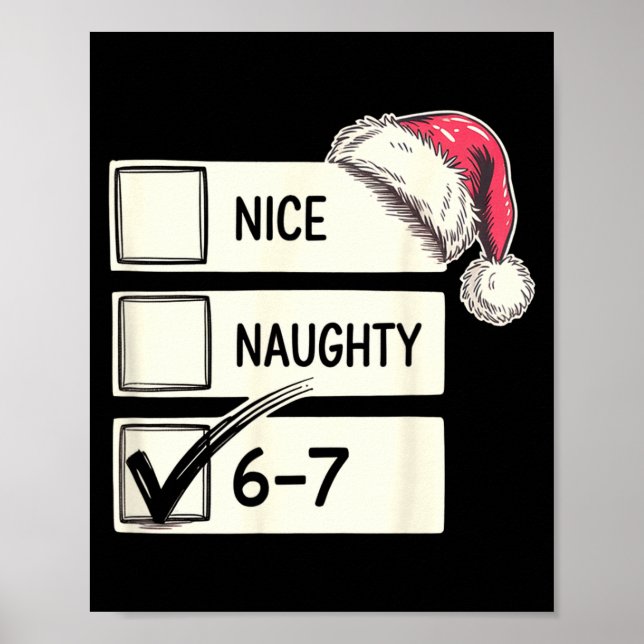 Affiche Six Seven Nice Naughty 6-7 Slang  (Devant)