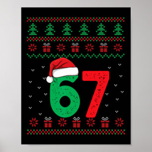 Affiche Six Seven Noël 6 7 Sweat de Noël démodé