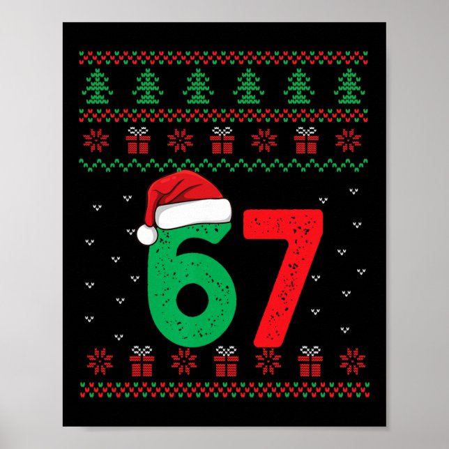 Affiche Six Seven Noël 6 7 Sweat de Noël démodé  (Devant)