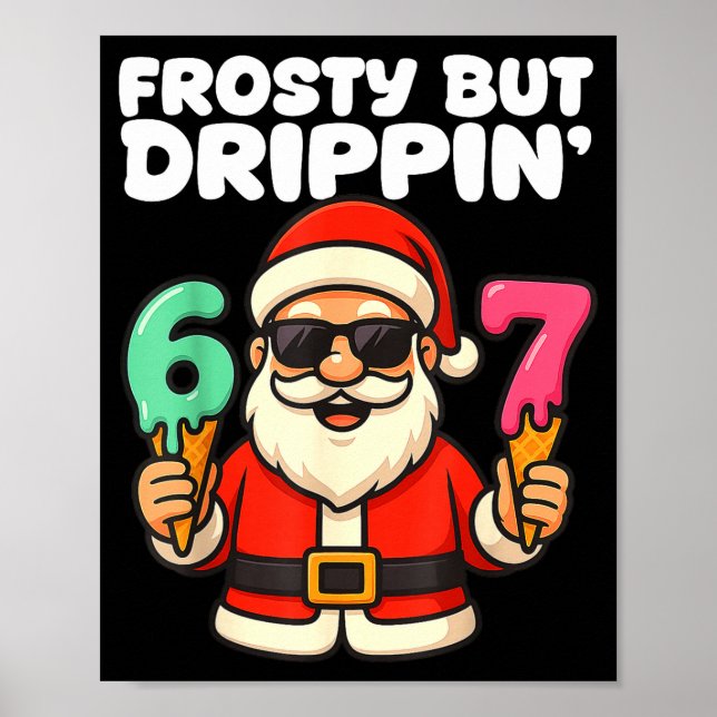 Affiche Six Seven Santa Santa Sungles Ice Cream Christmas  (Devant)