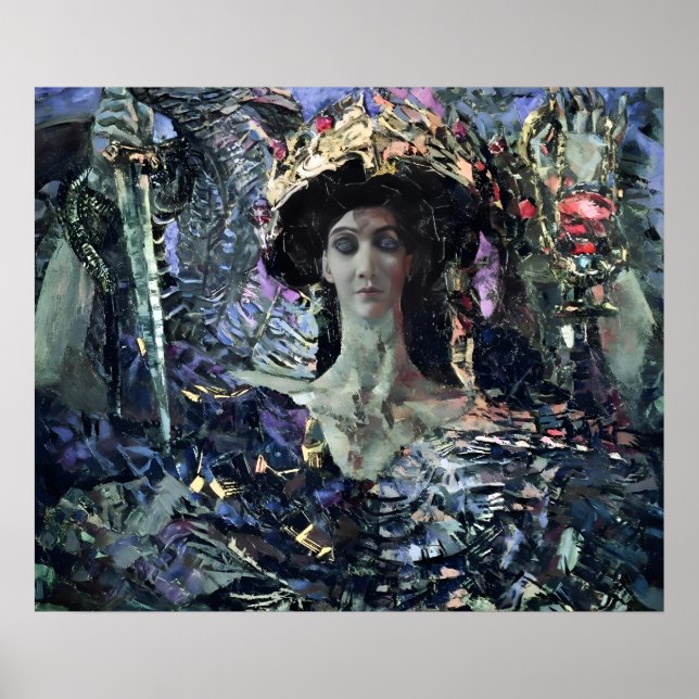 Affiche Six-winged Seraphim (Azrael) by Mikhail Vrubel (Devant)