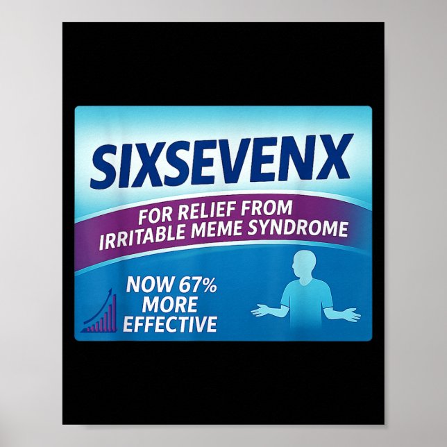 Affiche Sixsevenx Relief From Meme Numbers Parody Teacher  (Devant)