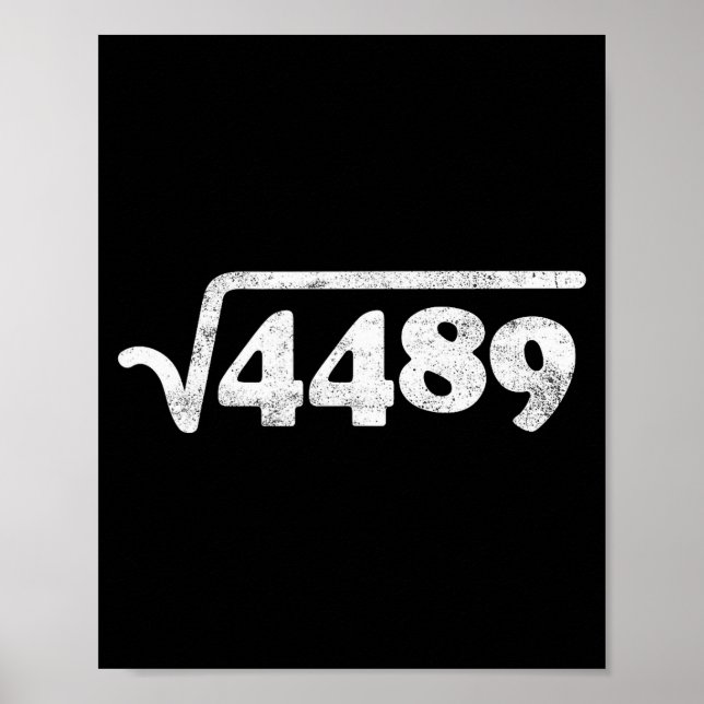Affiche Sixty Seven 67 Meme Square Root 4489 Slang Math Te (Devant)