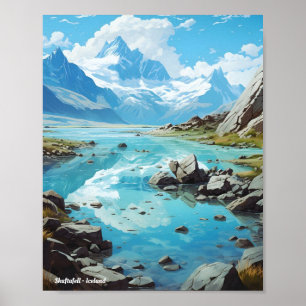 Affiche Skaftafell Vintage voyage Islande