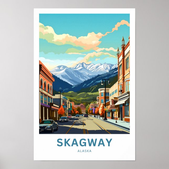 Affiche Skagway Alaska Travel Print (Devant)