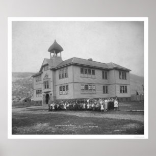 Affiche Skagway, école d'Etat de l'Alaska 1906