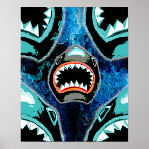 Affiche Skark Mania Drôle Illustration de dessin animé