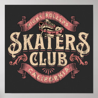 Affiche Skatclub de californie en détresse emblème T-Shirt