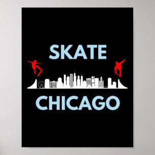 Affiche Skate Chicago Il amateurs de skateboard Chicago Sk