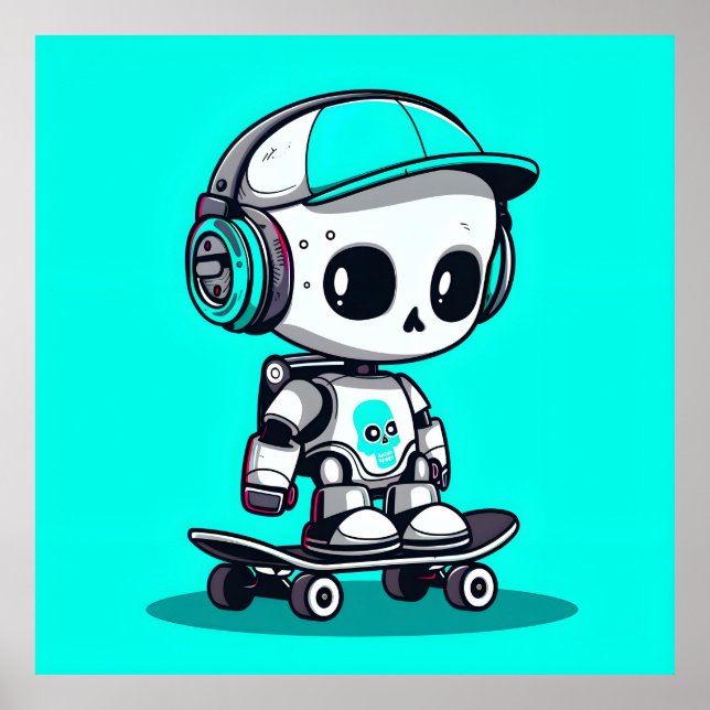 Affiche Skate SkullBot (Devant)
