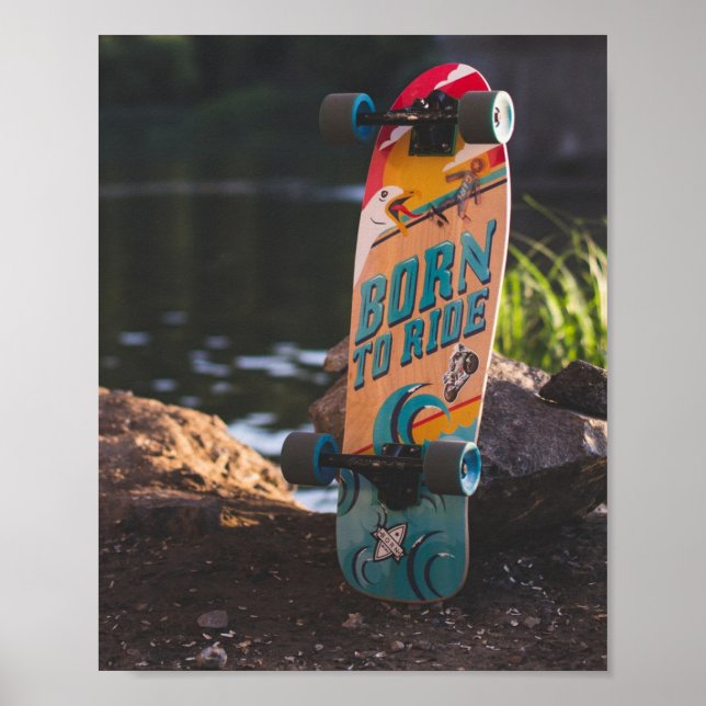 Affiche Skateboard Né À Ride (Devant)