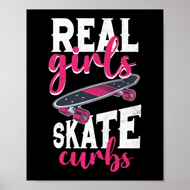 Affiche Skateboard Skateboarder Real Girls Skate Curbs (Devant)